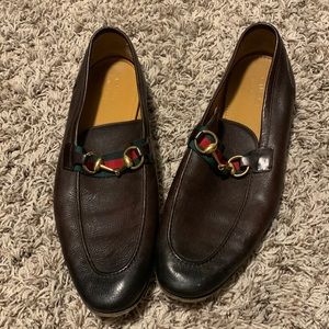 Gucci brown leather loafers